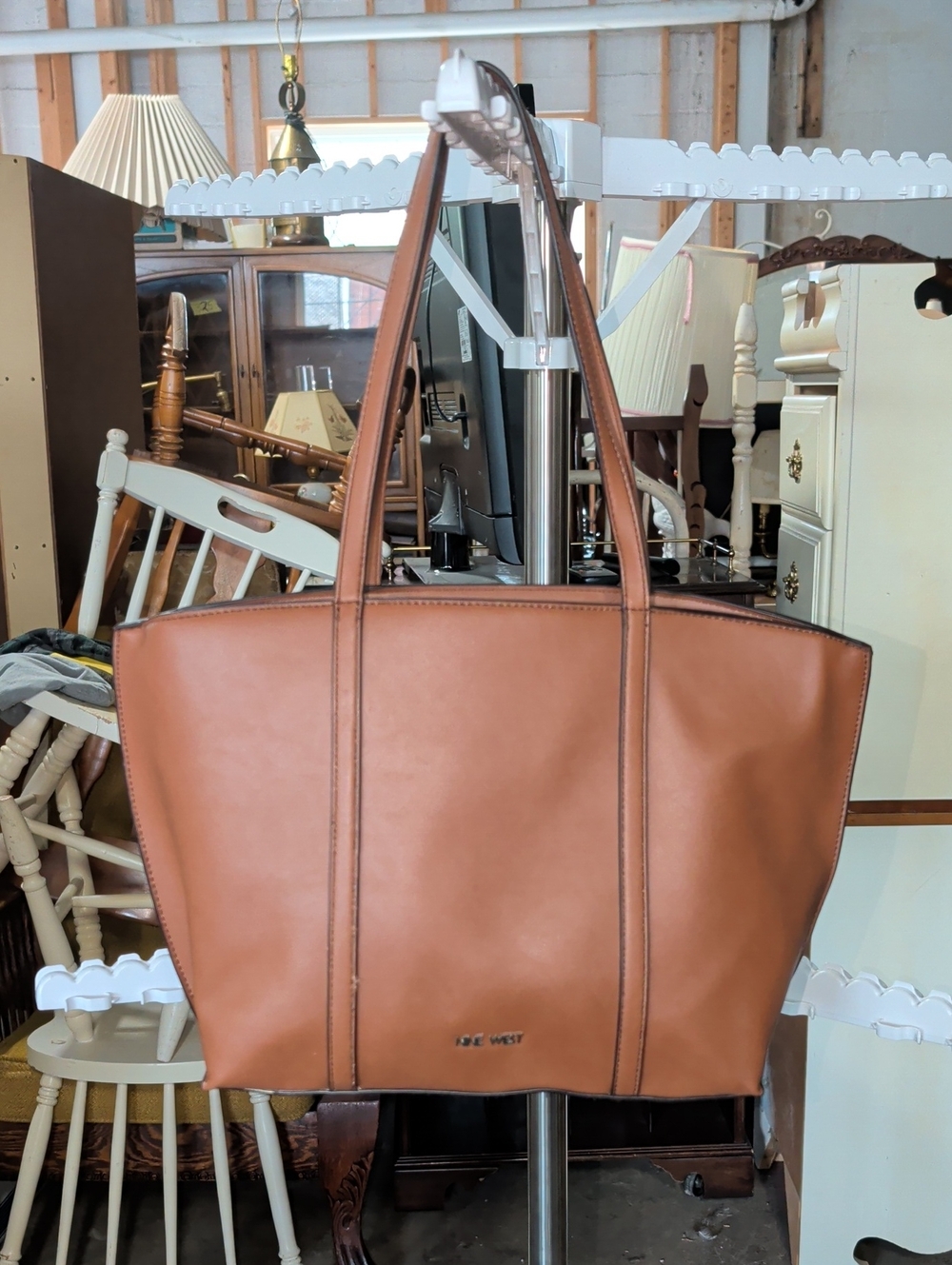 Nine West Cognac Brown Tote Shoulder Bag